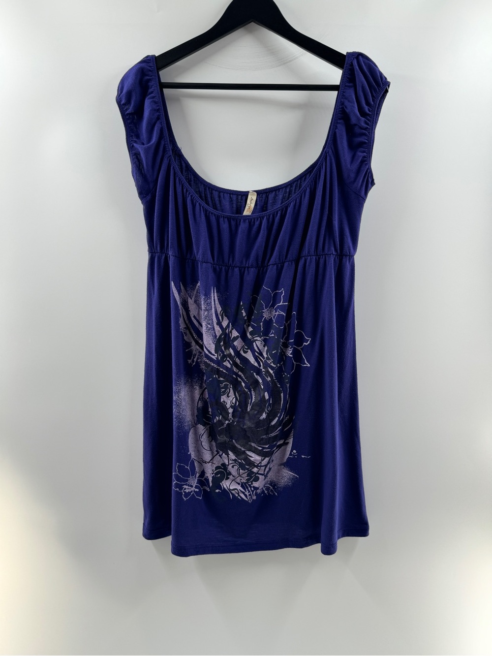 Bellezza Blue Graphic Tunic Top – Women’s XL (Estimated)